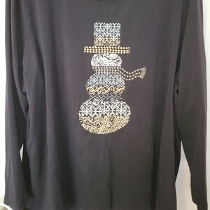 CJ Banks knit Snowman top
